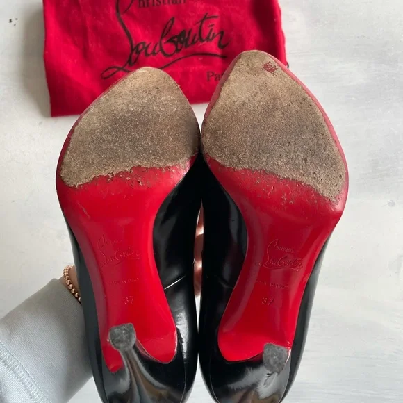Christian Louboutin Patent Leather Fifille Black Pumps Heels